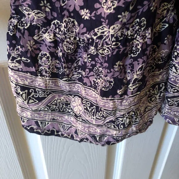 Natalie Martin for Barneys New York 100% Silk Purple Floral Midi Dress -Size S - Picture 6 of 6